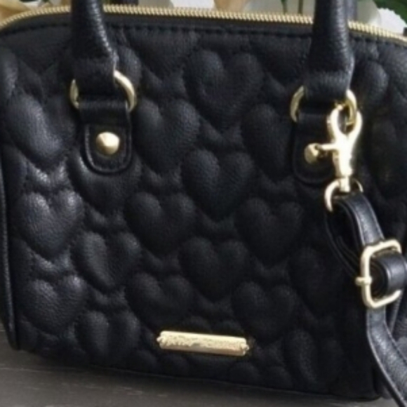 Betsey Johnson Crossbody Satchel Shoulder Purse Bag Strap detaches H7"xW8" - Picture 8 of 10